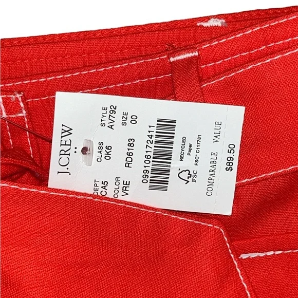 J. Crew Factory Women's Pencil Skirt in Bright Red - Picture 7 of 11